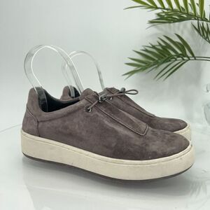 Donald J Pliner Camo Toggle Platform Sneaker Gray Size 6 Suede Slip On Shoes